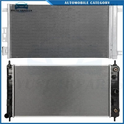 Radiador de coche y condensador de aire acondicionado para Chevrolet Malibu 2007-09 Saturn Aura 08-2012 Foto 1 de 4