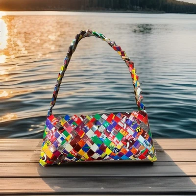 Bolso sin asas Y2K Vintage Retro Envoltura de Caramelos Único Multicolor Boho Chic Foto 1 de 4