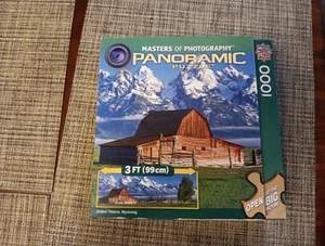 Master Pieces Panoramic Puzzle "GRAND TETONS, WYOMING 1000 Pcs, 3' Length VG+ - Picture 1 of 7