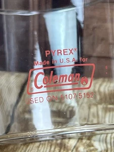 Coleman 5107 Tapered Lantern Globe Red Logo USA Made - Picture 1 of 5