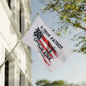 A True Patriot Charlie Kirk Tribute Flag 3x5Ft Home Yard Garden House Banner - Picture 1 of 4