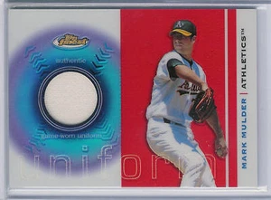 2003 TOPPS FINEST UNIFORM RELICS MARK MULDER JERSEY - Picture 1 of 1