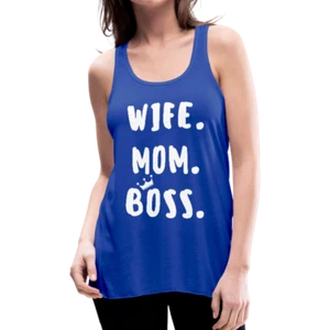 Canotta Moglie Mom Boss Racerback, Regali per una mamma che lavora, Canotta Ispirazione, M - Foto 1 di 10