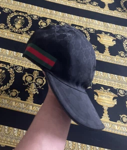 100% AUTH GUCCI MONOGRAM BASEBALL HAT CAP MEDIUM M GG LOGO - Picture 1 of 7