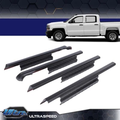 Protector de paneles basculantes negro apto para Chevy Silverado/GMC Sierra 1500 14-18 doble cabina Foto 1 de 4