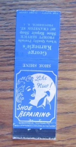 PROVIDENCE, RHODE ISLAND STREICHHOLZBUCHHÜLLE: GEORGE KARNEGIES SCHUHREPARATURWERKSTATT -B - Bild 1 von 2
