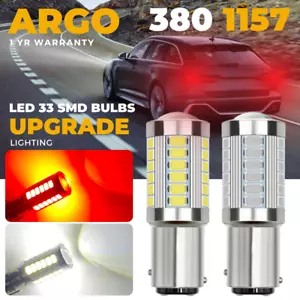 Ampoules de feux de freinage à LED 380 1157 mise à niveau Xenon Bay15d P21/5w stop feux arrière - Photo 1 sur 15