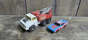 Vintage 1975 Matchbox Battle Kings Shell Recovery Tow Truck w/ bonus hot wheel - Picture 1 of 4