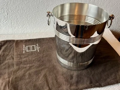 CHRISTOFLE SECCHIELLO CHAMPAGNE COLLEZIONE GALLIA ARGENTO CON PANNO VINTAGE - Immagine 1 di 4