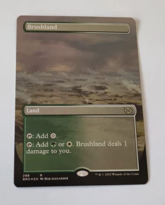 MtG Brushland (BRO-298) Rare Full Art Foil English MINT - Bild 1 von 2