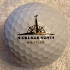 Sehr guter Zustand "Golfball.."" NICKLAUS NORTH, WHISTLER, B.C, KANADA." 1980er Jahre HERVORRAGEND