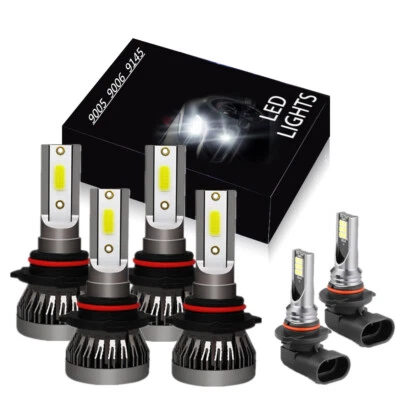 For Chevy Silverado 1500 2500HD 2003-2005 2006 LED Headlights+Fog Lights Bulbs a - Image 1 of 4