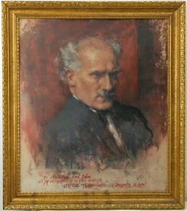 Toscanini, Arturo. (1867–1957)Signed Color Portrait - Picture 1 of 3