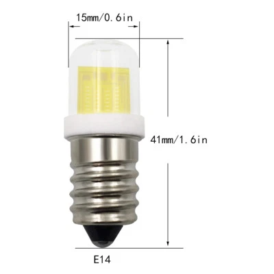 E14 Mini LED Bulb E14S European Lamp 4W COB 1511 Ceramics Glass Light 110V/220V - Image 1 of 4