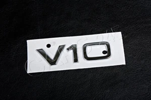 Genuine Chrome Badge Emblem V10 AUDI A6 S6 C6 A8 D3 RS6 R8 2004- - Picture 1 of 4