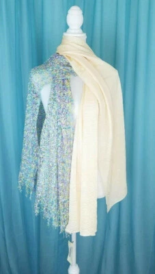 Collection 18 Scarves Lot of 2 Lilac & Champagne Light Weight New With Tags-Flaw - Image 1 of 4