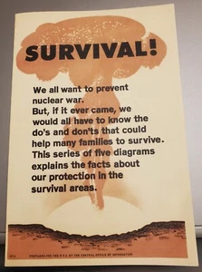 Survive Nuclear War Bomb & Protect Booklet Trump Putin 80s 70s Retro Old Russia - Imagen 1 de 8