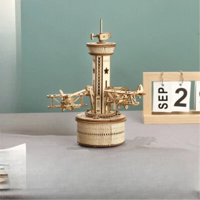 Rompecabezas 3D Juguetes Madera Hágalo Usted Mismo Xiloide Mecánico Caja de Música Regalos de Cumpleaños para Niños Foto 1 de 3