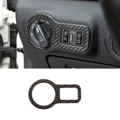 Borde de interruptor de faros de coche de fibra de carbono para Maserati Ghibli Quattroporte 2014 UP Foto 1 de 4