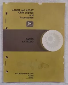 Vintage John Deere 4239D 4239T Motor Zubehör Teilekatalog * KOSTENLOSER VERSAND - Bild 1 von 6