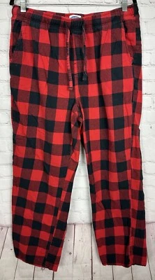 Старый темно-красный буйвол клетку фланель пижамы сна гостиной брюки Sz L - Изображение 1 из 4