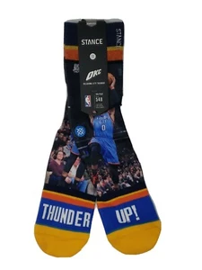 $18 Stance NBA Oklahoma City THUNDER UP Mens Crew Socks M 6-8.5 Durant Westbrook - Picture 1 of 6
