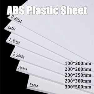 White ABS Plastic Sheet DIY Model 100*200/200*200/200*250/200*300/300*500mm - Picture 1 of 7