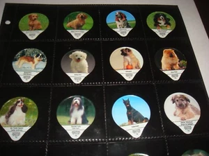 JUEGO DE 30 TOPS CREMA CAFÉ EDICIÓN ALEMANA DIFERENTES PERROS RARO  - Imagen 1 de 4