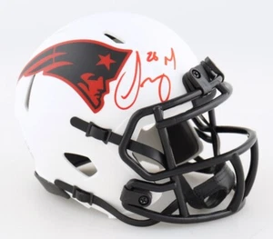 Sony Michel Autographed New England Patriots Lunar Mini Helmet Beckett COA - Picture 1 of 3