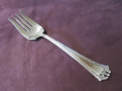 CONTINENTAL 1914 Cold Meat Serving Fork Rogers Silverplate No Monogram  - Image 1 of 3