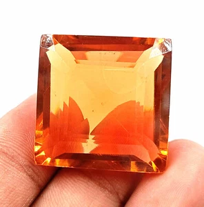Piedra preciosa suelta en forma de esmeralda rara citrino amarillo Brasil 81 quilates certificado EGL KKS - Imagen 1 de 8
