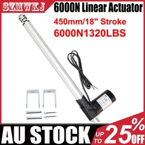 6000N 18" Linear Actuator 12Volt Electric DCMotor 1320LBS Max Lift Heavy Duty SJ - Picture 1 of 12