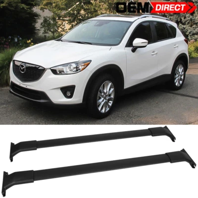 Barra transversal de riel de techo superior estilo fábrica para Mazda CX-5 OE 13-16 2 PIEZAS aluminio Foto 1 de 4