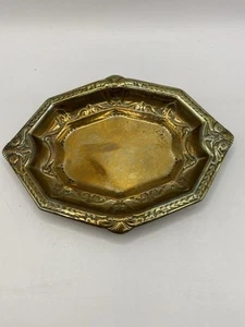 Jabonera victoriana vintage Art Deco de latón baratija - Imagen 1 de 6
