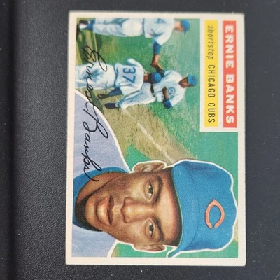 1956 Topps Ernie Banks #15 Salón de la fama ex - segundo año Foto 1 de 2