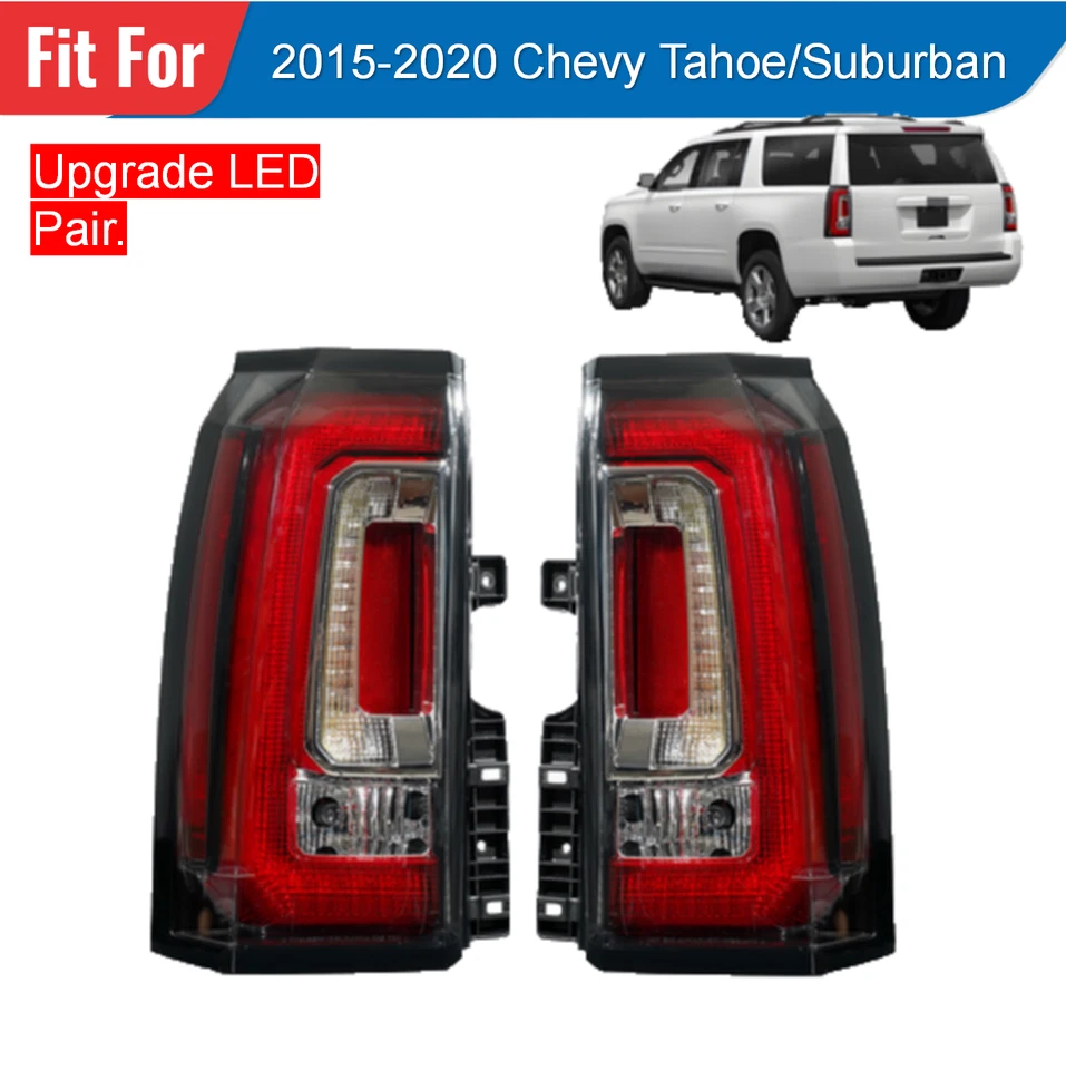 Upgrade LED Tail Light For 2015-2020 Chevy Tahoe/Suburban to GMC Style L+R Pair Foto 1 de 4