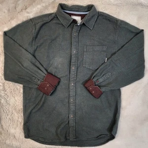 Horny Toad Men's Long Sleeve Green Flannel Shirt Button Down Size Medium Cotton - Picture 1 of 8