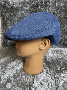The Peaky Dudley Flat Cap Hat Size Extra Large Blue Newsboy Canvas - Picture 1 of 9