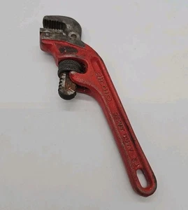 Vintage RIDGID E8 Offset Heavy Duty 8" End Pipe Wrench Red - Picture 1 of 17