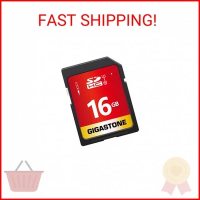 GIGASTONE 16GB SD Card UHS-I U1 Class 10 SDHC Memory Card High-Speed Full HD Vid - Image 1 of 2