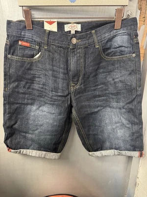 Lee Cooper Men's Blue Denim Shorts Size M RRP £42.99 BNWT - Image 1 of 4