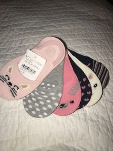 New lot little girls socks english critters 6 pair slipper ankle socks cats 5-6 - Picture 1 of 4