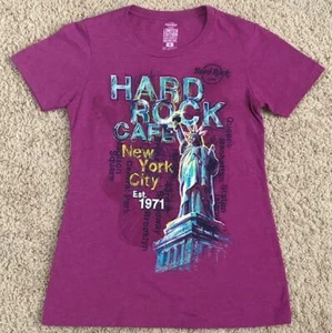 Hard Rock Cafe New York City Statue Of Liberty Women's T-Shirt Size M Slim - Picture 1 of 4