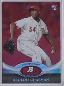 2011 Bowman Platinum Ruby #93 Aroldis Chapman RC - Foto 1 di 1