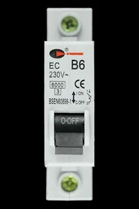 CGD 6 AMP CURVE B 6kA MCB CIRCUIT BREAKER 230V EC - Picture 1 of 7