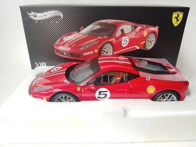 Hot Wheels Elite Ferrari 458 Italia Challenge #5 2010 1/18 X5486 - Immagine 1 di 3