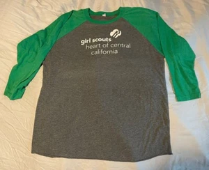 Girl Scouts 3/4 Baseball Shirt Women’s Medium - Picture 1 of 4