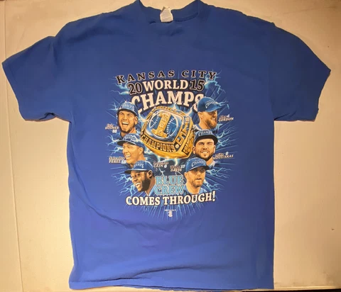Kansas City Royals 2015 World Series Champions 'The Ring' T-Shirt men's size-L Cover
