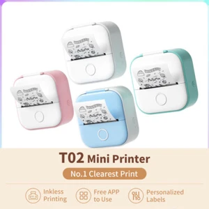Phomemo T02 Portable Pocket Mini Thermal Printer Photo Label Sticker Bluetooth - Picture 1 of 24
