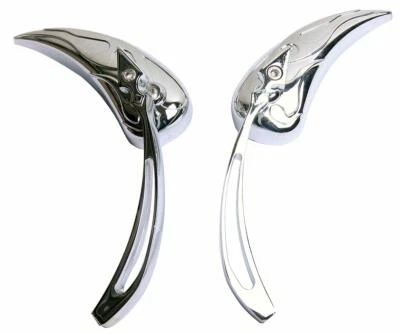 Espelhos retrovisores traseiros MotorToGo mini cromados gota de lágrima para scooter Yamaha Zuma Vino X - Imagem 1 de 4